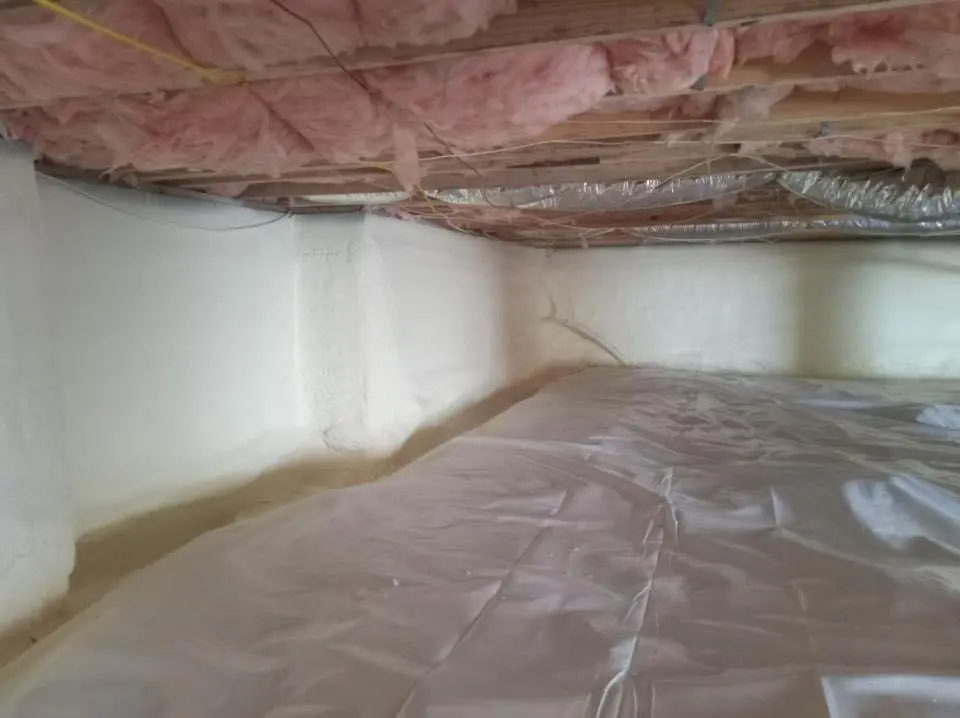 Crawl space encapsulation with closed-cell spray foam for Attic Insulation in Aledo