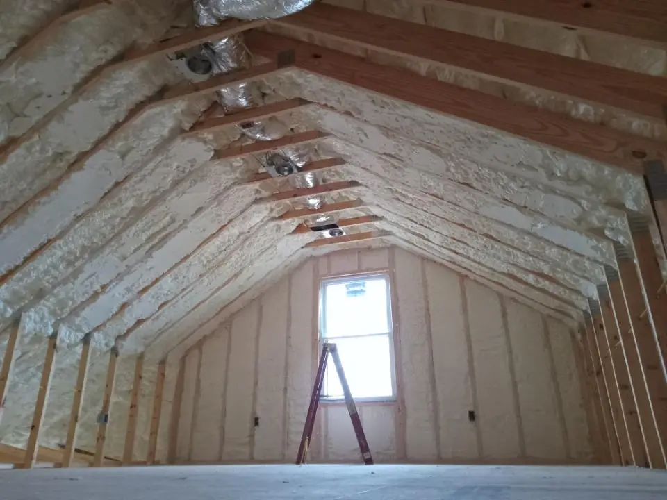 Spray foam roofing application for Crawl Space Insulation project in Aledo